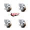 Service Caster 3 Inch High Temp Phenolic Wheel Swivel Bolt Hole Caster Set with Brake SCC SCC-BH20S314-PHSHT-TLB-4 - alternate 5